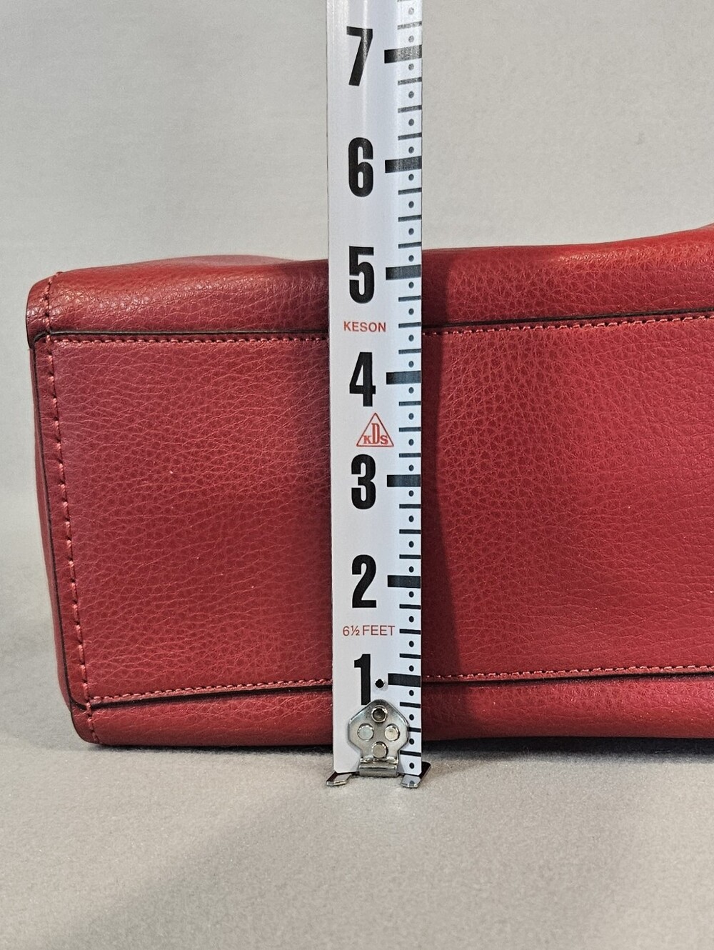 Coach Derby Cherry Red Leather Tote - Picture 13 of 16